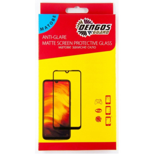 Скло захисне Dengos Full Glue Matte для iPhone 12/12 Pro (black) (TGFG-MATT-38)