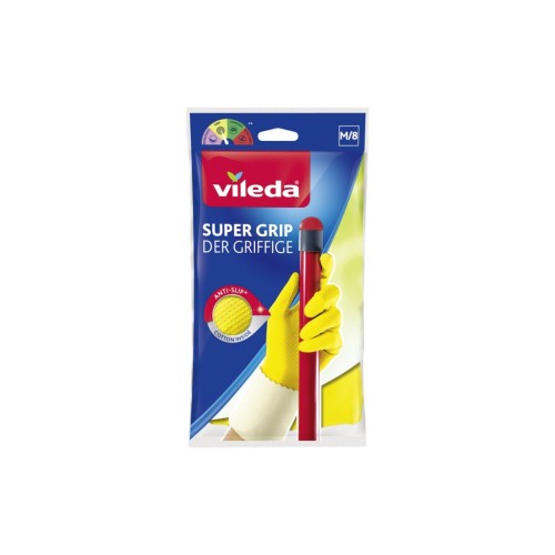 Рукавички господарські Vileda Super Grip латексні M 1 пара (4023103092617/8001940003351)