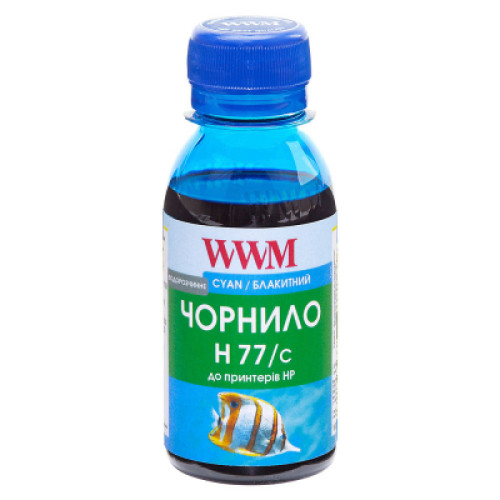 Чорнило WWM HP №177/85 100г Cyan (H77/C-2)