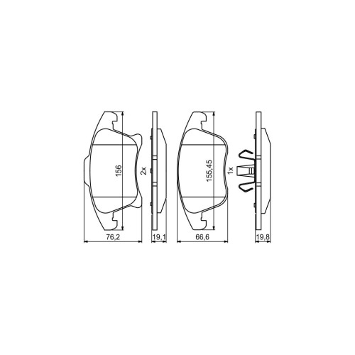 Гальмівні колодки Bosch 0986494837