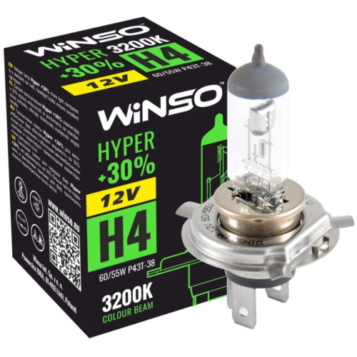 Автолампа WINSO H4 HYPER +30 60/55W (712400)