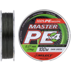 Шнур Select Master PE 100m Dark Green 0.27мм 33кг (1870.15.96)