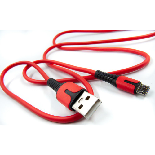 Дата кабель USB 2.0 AM to Micro 5P 1.0m red Dengos (PLS-M-IND-SOFT-RED)