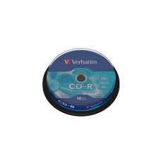 Диск CD Verbatim 700Mb 52x Cake box 10шт Extra (43437)