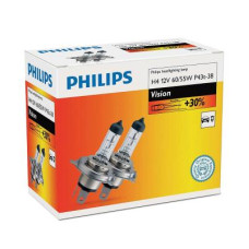 Автолампа Philips H4 Vision, 3200K, 2шт (12342PRC2)