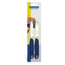 Набір ножів Tramontina Multicolor для овощей 2шт 76 мм Blue (23511/213)