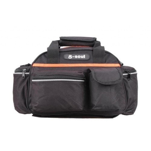 Велосумка на багажник Bravvos BC-BG163 40х16х21cm 15л Black/Orange (BIB-050)