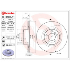 Гальмівний диск Brembo 09.B569.11