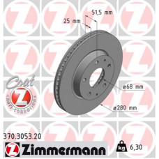 Гальмівний диск ZIMMERMANN 370.3053.20