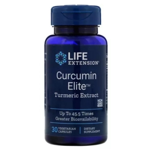 Трави Life Extension Екстракт куркуми, Curcumin Elite, 30 рослинних капсул (LEX-24673)