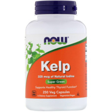 Мінерали Now Foods Натуральний Йод, (Ламінарія), Kelp, 250 капсул (NOW-02675)