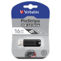 USB флеш накопичувач Verbatim 16GB PinStripe Black USB 3.0 (49316)