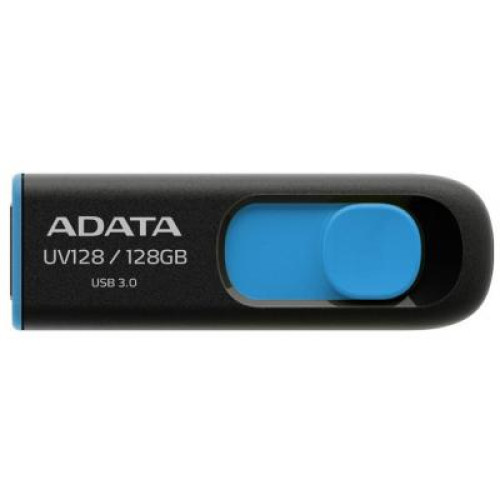 USB флеш накопичувач ADATA 128GB UV128 Black/Blue USB 3.1 (AUV128-128G-RBE)