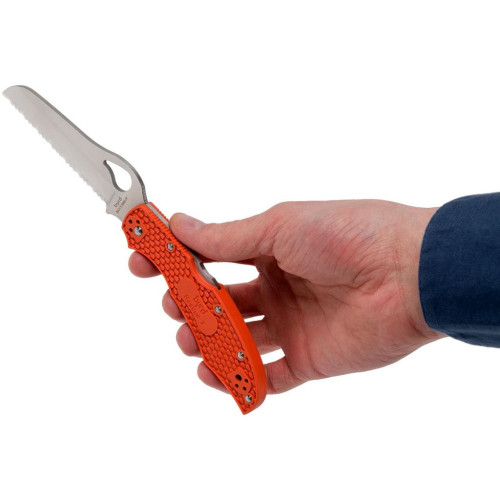 Ніж Spyderco Byrd Large Rescue 2, серрейтор, orange (BY17SOR2)