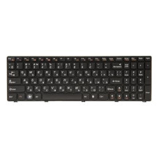 Клавіатура ноутбука PowerPlant Lenovo G580, N580 черный, черный фрейм (KB311071)