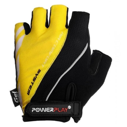 Велорукавиці PowerPlay 5024 Black/Yellow L (5024D_L_Yellow)