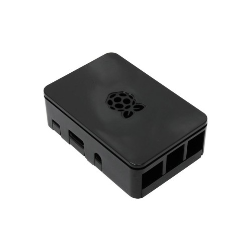 Корпус до промислового ПК Raspberry Pi 3 model B/B+, пластиковий, чорний, з лого (RA179)