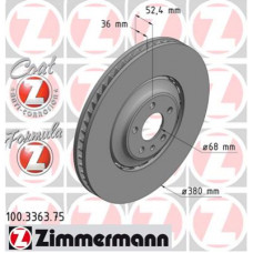 Гальмівний диск ZIMMERMANN 100.3363.75