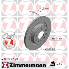 Гальмівний диск ZIMMERMANN 430.1497.20