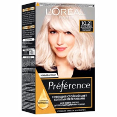Фарба для волосся L'Oreal Paris Preference 10.21 - Світло-світло русявий перламутровий (3600521042687)