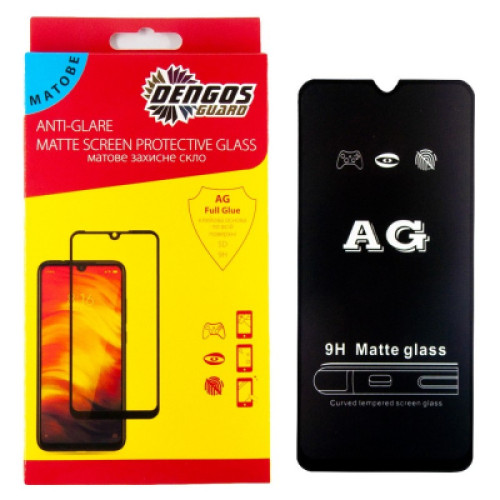 Скло захисне Dengos Full Glue Matte для Samsung Galaxy A03s (black) (TGFG-MATT-39)