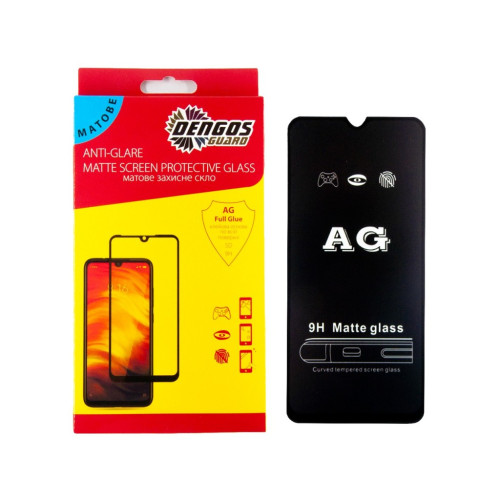 Скло захисне Dengos Full Glue Matte для Samsung Galaxy A03s (black) (TGFG-MATT-39)