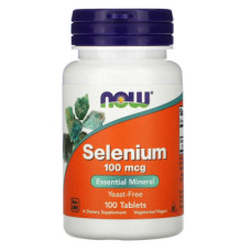 Мінерали Now Foods Селен, Selenium, 100 мкг, 100 таблеток (NOW-01480)