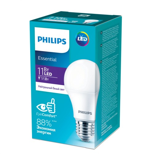 Лампочка Philips ESS LEDBulb 11W 1250lm E27 840 1CT/12RCA (929002299787)