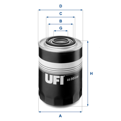 Фільтр масляний UFI 23.303.00