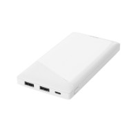 Батарея універсальна Deltaco 10000mAh, Input:Micro-USB, Output:USB-A*2(5V/2.1A), +cable, white (PB-A1001)