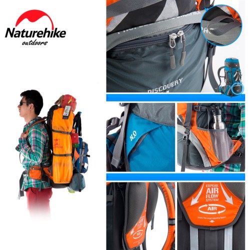 Рюкзак туристичний Naturehike NH70B070-B 70+5 л Orange (6927595709016)