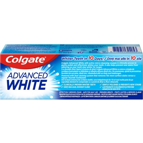 Зубна паста Colgate Advanced White Комплексне відбілювання 50 мл (8718951324053)