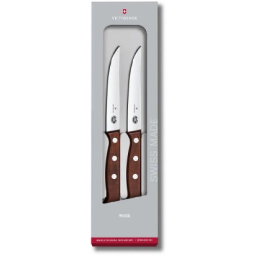 Набір ножів Victorinox Wood Steak Set 2шт Straight (5.1200.12G)