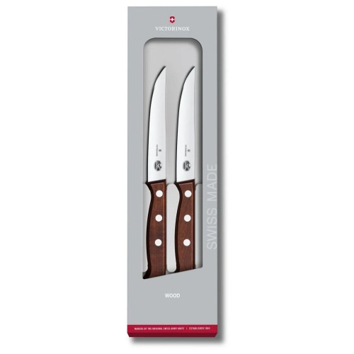 Набір ножів Victorinox Wood Steak Set 2шт Straight (5.1200.12G)