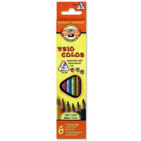Олівці кольорові Koh-i-Noor 3131 Triocolor, 6шт, set of triangular coloured pencils (3131006004KS)
