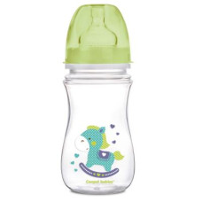Пляшечка для годування Canpol babies антиколькова EasyStart - Toys з широким отвором 240 мл (35/221_gre)
