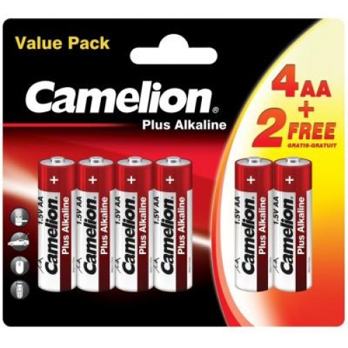 Батарейка Camelion AA LR6 Plus Alkaline * (4+2) (LR6-BP(4+2))