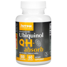 Вітамін Jarrow Formulas Убіхінол QH-Absorb, 100 мг, Ubiquinol, QH-Absorb, 60 гелевих (JRW-06019)