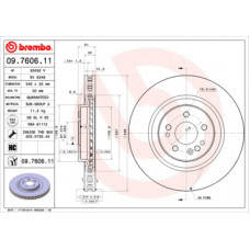 Гальмівний диск Brembo 09.7606.11