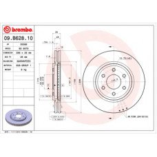 Гальмівний диск Brembo 09.B628.10