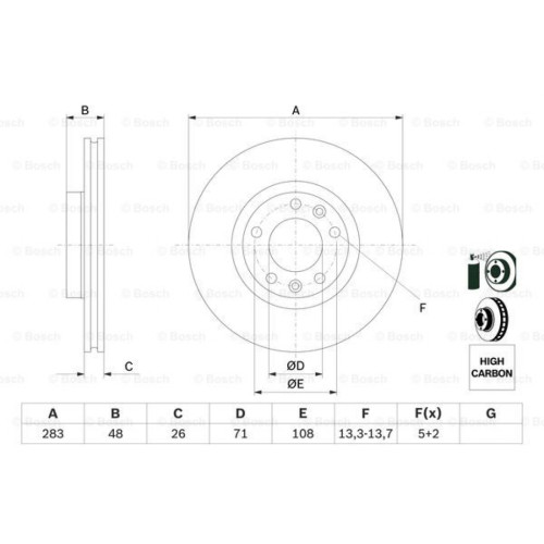 Гальмівний диск Bosch 0 986 479 193