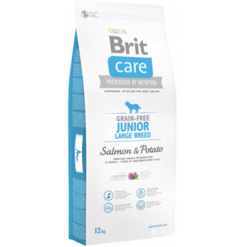 Сухий корм для собак Brit Care GF Junior Large Breed Salmon & Potato 12 кг (8595602510092)