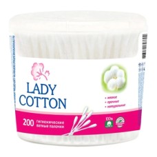 Ватні палички Lady Cotton в банці 200 шт. (4823071607604)