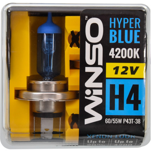 Автолампа WINSO H4 HYPER BLUE 4200K 60/55W (712450)