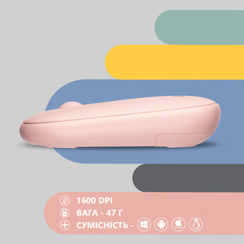 Мишка 2E MF300 Silent Wireless/Bluetooth Mallow Pink (2E-MF300WPN)