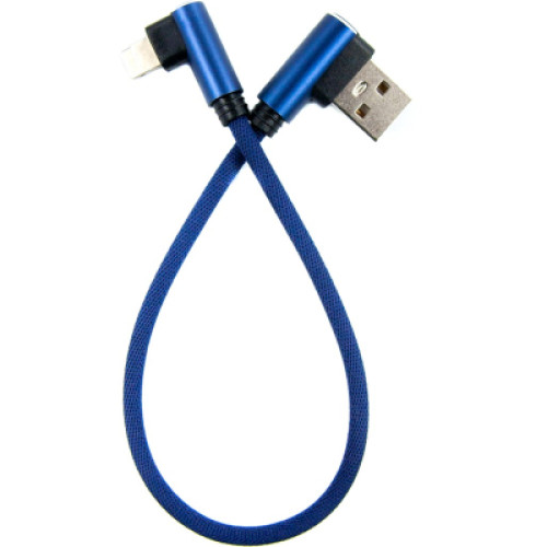 Дата кабель USB 2.0 AM to Lightning 0.25m blue Dengos (NTK-L-UG-SHRT-SET-BLUE)