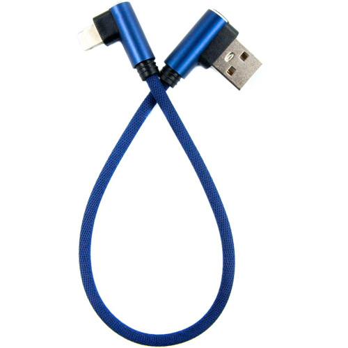 Дата кабель USB 2.0 AM to Lightning 0.25m blue Dengos (NTK-L-UG-SHRT-SET-BLUE)