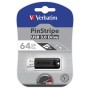 USB флеш накопичувач Verbatim 64GB PinStripe Black USB 3.0 (49318)