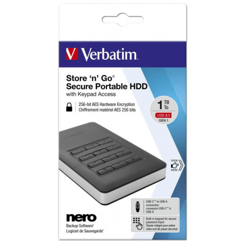 Зовнішній жорсткий диск 2.5" 1TB Verbatim (53401)