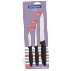 Набір ножів Tramontina Plenus 3шт Black (23498/013)